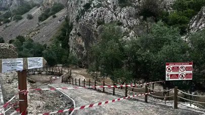Doğa tutkunlarını üzen haber: Kazankaya Kanyonu'nda sular yükselince girişler yasaklandı