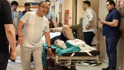 Bahçedeki rutin iş kabusa dönüştü: Genç adamın ayağı makineye sıkıştı