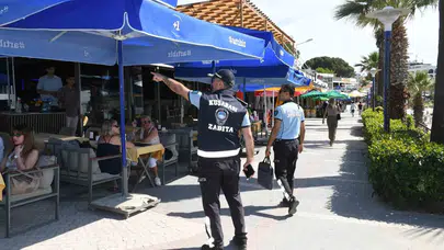 Kuşadası’nda tatilcilerin keyfi kaçmasın diye düğmeye basıldı: Sahillerde işgaliye devri