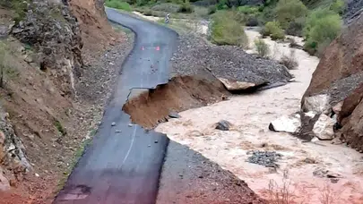 Doğa felaketi köylüleri yolda bıraktı: Erzincan’da ulaşım felç oldu