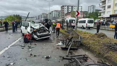 Rize'de Karadeniz Sahil Yolu'nda can pazarı: Direksiyon hakimiyetini kaybetti, karşı şeride uçtu