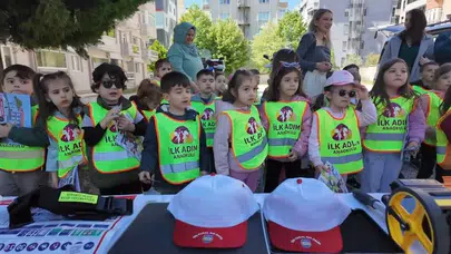 Kırklareli’nde trafik bilinci küçük yaşta aşılanıyor: Minikler hem eğlendi hem öğrendi