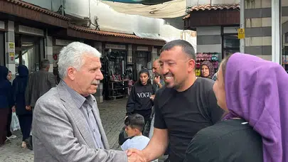 Çermik’te bayram bereketi: Başkan Karamehmetoğlu çarşıyı karış karış gezdi