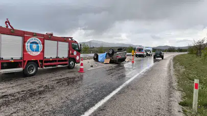 Antalya yolunda acı bilanço: Yağışlı havada direksiyon hakimiyetini kaybetti, iki kişi hayatını kaybetti