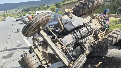 Sındırgı’da korku dolu anlar: Traktörün altında can pazarı yaşandı