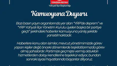 Yeniden Refah Partisi'nde istifa krizi iddiasına yalanlama: O isimler çoktan ayrılmıştı