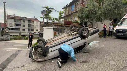 Yokuş aşağı dehşet anları: Genç sürücünün çaresiz müdahalesi faciayla sonuçlandı