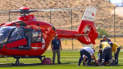 82 yaşındaki hastanın yaşam mücadelesi: Gökyüzündeki ambulans hayat kurtardı