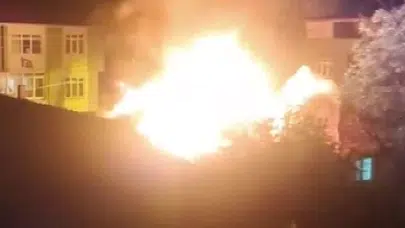 Amasya’da korku dolu anlar: Tek katlı ev alevlere teslim oldu
