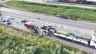 Bursa'da acı haber: Kamyon sürücüsü direksiyon başında can verdi