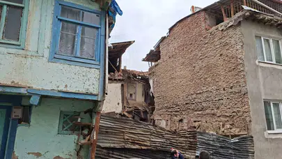 85 yaşındaki Fadime nine ölümden döndü: Ahşap ev bir anda çöktü