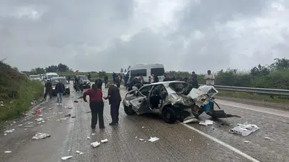 Karabük yolunda can pazarı: Otomobil ve servis otobüsü kafa kafaya çarpıştı