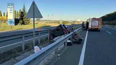 Uşak’ta acı bilanço: Bariyerlere saplanan cipte bir kişi can verdi