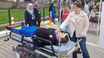 Hisarcık’ta nefes kesen tatbikat: Olası bir felakete karşı tam donanımlı hazırlık