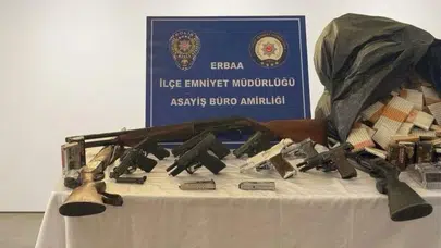 Erbaa’da şafak operasyonu: Adreslerden cephanelik fışkırdı