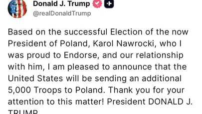 Trump’tan Polonya hamlesi: Stratejik ortaklığa 5 bin kişilik takviye