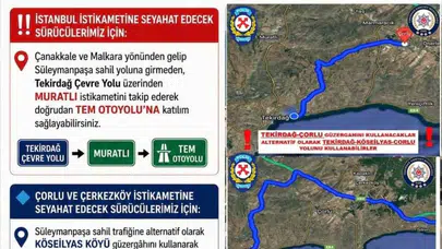 Dönüş yoluna çıkacaklar dikkat: Tekirdağ trafiğinde kilitlenme riski