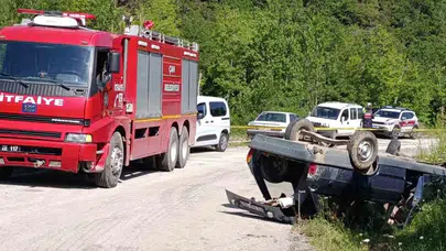 Çan yolunda acı sabah: Kontrolden çıkan otomobil takla attı, sürücü kurtarılamadı