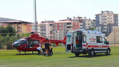 Nefes almakta zorlanan yaşlı adam için zamanla yarışıldı: Gökyüzündeki ambulans hayat kurtardı
