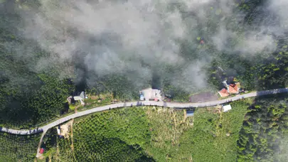 Karasu'da sisin gizemli dansı: Şehir beyaz bir örtüye büründü
