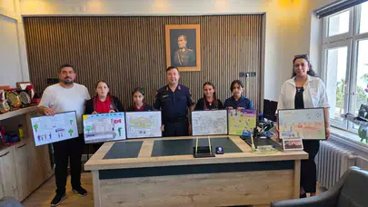 Minik ellerden büyük vefa: Jandarma ağabeylerine duygusal teşekkür