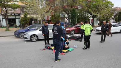 Nevşehir’de korku dolu anlar: Elektrikli bisikletle park halindeki araca böyle çarptı
