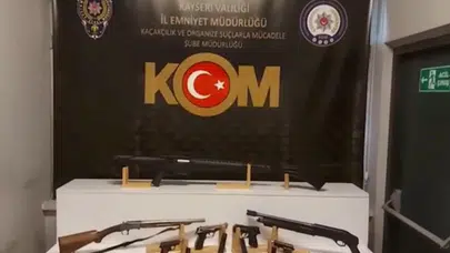 Kayseri’de yasa dışı silah trafiğine büyük darbe: Cephanelik gibi yakalandılar