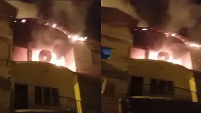 Hakkari’de kabus dolu anlar: 3 katlı ev alevlere teslim oldu