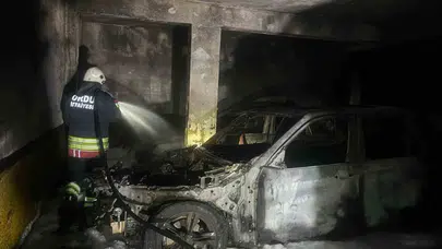 Ordu’da korkutan gece: Apartman sakinleri panik yaşadı, otopark alevlere teslim oldu