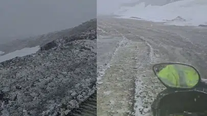 Baharın müjdecisi Mayıs ayında kış geri döndü: Hakkari'de doğa tutkunları kar sürpriziyle şoke oldu