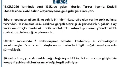 Tarsus’ta dehşet anları: 6 can kaybı, 8 yaralı