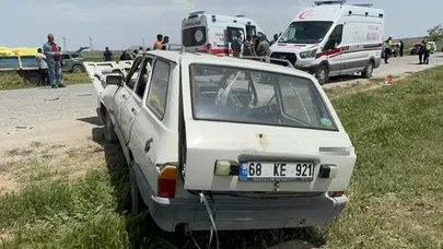 Karaman'da korkutan kaza: Yola savrulan araçta can pazarı yaşandı