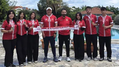 Samsunsporlu sporcular Girne’de tarih yazdı: Kürsüye ambargo koydular