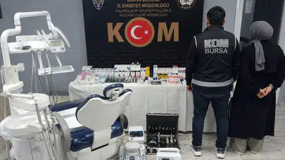Diş hekimi kılığında kaçak muayenehane kurdular: İnegöl'de suçüstü yakalandılar