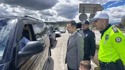 Bayram yolculuğunda denetim mesaisi: Kaymakam bizzat sahaya indi