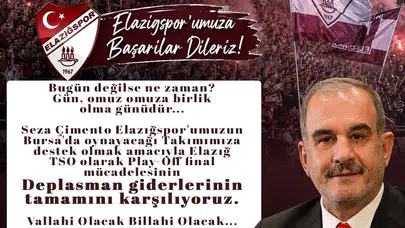 Elazığspor’un Bursa seferine tam destek: İdris Alan’dan kritik final öncesi dev hamle