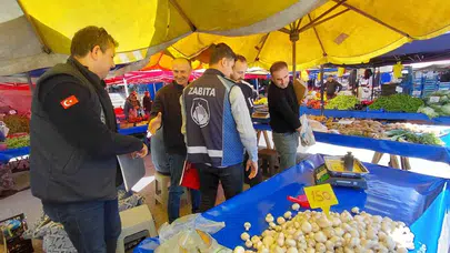 Mudurnu pazarında sıkı denetim: Etiketsiz ürüne geçit yok