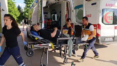 İş yerinde korku dolu anlar: Palet fabrikasında devrilen makine 65 yaşındaki işçiyi hastanelik etti