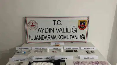 Germencik'te zehir tacirlerine şafak operasyonu: Adreslerden cephanelik çıktı