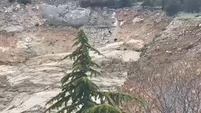 Eğirdir’de yürekleri ağza getiren tırmanış: Kayalıklarda mahsur kalan çocuklar için seferberlik
