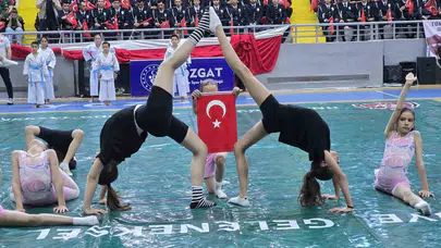 Yozgat’ta 19 Mayıs coşkusu: Genç sporcular hünerlerini sergiledi