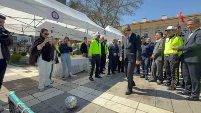 Vali Yılmaz'dan alkollü araç kullanmanın tehlikesine dikkat çeken uygulama: Topu ıskaladı, mesajı verdi