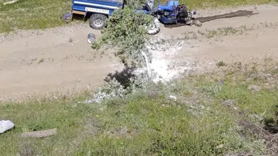 Hizan yolunda dehşet anları: Şarampole uçan tarım aracının sürücüsü yaşam savaşı veriyor