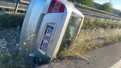 Balıkesir yolunda korku dolu anlar: Hurdaya dönen araçtan sağ çıktı