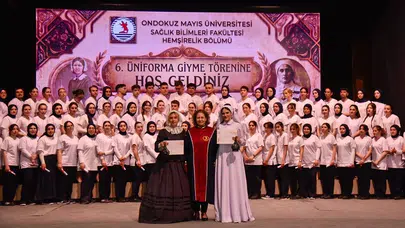 Beyaz önlük heyecanı: 87 öğrenci mesleğe ilk adımı attı