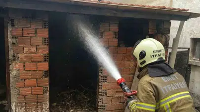 Emet'te korkutan yangın: İtfaiye ekipleri faciayı önledi