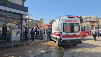 Gaziantep'te facianın eşiğinden dönüldü: Çarşıdaki yangına yoldan geçen mikser sürücüsü yetişti