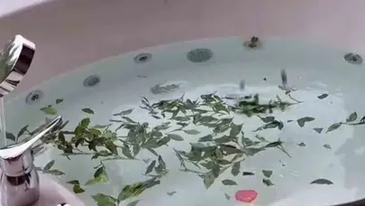 Rize’de çay keyfi banyo sefasına dönüştü: Jakuzide demlenen huzur
