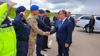Bayburt’ta bayram mesaisi: Vali Eldivan sahadaki kahramanları yalnız bırakmadı