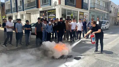 Yenipazar’da nefes kesen tatbikat: Öğrenciler hem öğrendi hem ikramla ısındı
